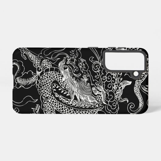 Schwarzer und Weißer Drache Samsung Galaxy Hülle (Rückseite (Horizontal))