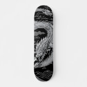 Schwarzer und Weißer Drache Skateboard (Vorne)