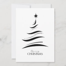 Schwarzer und weißer einfacher moderner Weihnachts