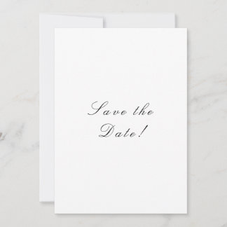 Schwarzer und weißer eleganter Schrift-QR-Code Save The Date