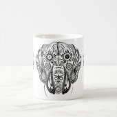 Schwarzer und weißer Großhund Kaffeetasse (Mittel)
