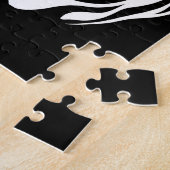 Schwarzer und weißer Hund Puzzle (Seite)