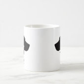 Schwarzer und weißer Hund und Katze Kaffeetasse (Mittel)