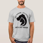 Schwarzer und weißer Hund und Katze T-Shirt (Vorderseite)