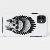 Schwarzer und weißer Indischer Schädel Case-Mate iPhone Hülle (Rückseite (Horizontal))