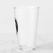 Schwarzer und weißer Indischer Schädel Glas (Links)