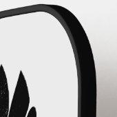 Schwarzer und weißer Indischer Schädel Pickleball Schläger (Linke Seite)