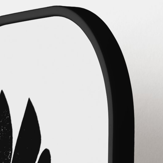 Schwarzer und weißer Indischer Schädel Pickleball Schläger (Linke Seite)