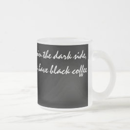 Schwarzer und weißer Kaffee Mattglastasse