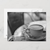 Schwarzer und weißer Kaffee Postkarte (Vorne/Hinten)