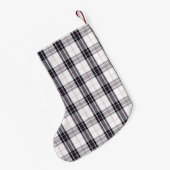 Schwarzer und weißer Karo/Tartan-Polarbär Kleiner Weihnachtsstrumpf (Rückseite (Hängend))