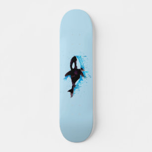 Schwarzer und weißer Killerwal Skateboard