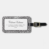 Schwarzer und weißer Leopard Camouflaged Gepäckanhänger (Vorderseite horizontal)