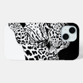 Schwarzer und weißer Leopard Case-Mate iPhone Hülle (Rückseite (Horizontal))