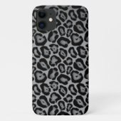 Schwarzer und weißer Leopard Case-Mate iPhone Hülle (Rückseite)