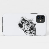 Schwarzer und weißer Leopard Case-Mate iPhone Hülle (Rückseite (Horizontal))
