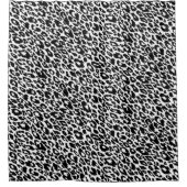 Schwarzer und weißer Leopard Duschvorhang (Vorderseite)