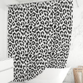 Schwarzer und weißer Leopard Duschvorhang
