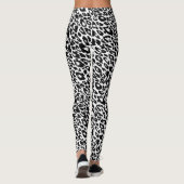 Schwarzer und weißer Leopard Leggings (Rückseite)