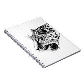 Schwarzer und weißer Leopard Notizblock (Rechte Seite)