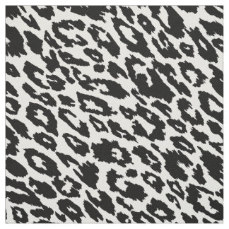 Schwarzer und weißer Leopard Stoff