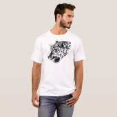 Schwarzer und weißer Leopard T-Shirt (Vorne ganz)
