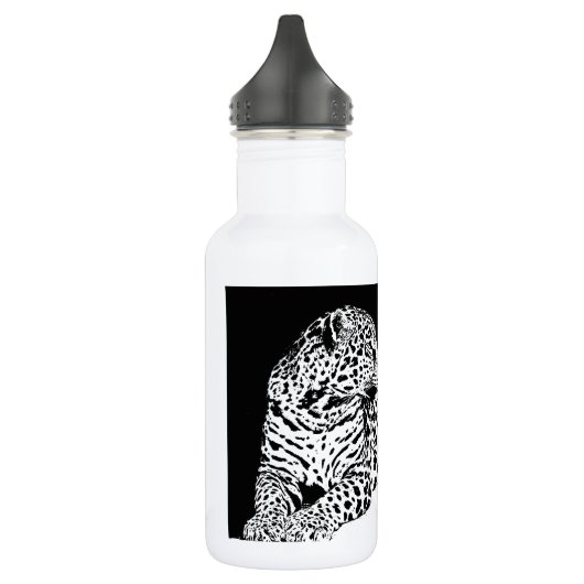 Schwarzer und weißer Leopard Trinkflasche (Links)