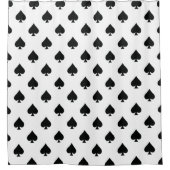 Schwarzer und weißer Luxus - Extravagant Duschvorhang (Vorderseite)