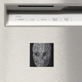 Schwarzer und weißer Marmorschädel Magnet (In Situ (Geschirrspüler))