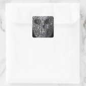 Schwarzer und weißer Marmorschädel Quadratischer Aufkleber (Tasche)