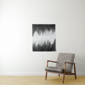 Schwarzer und weißer Nebelwald Wandteppich (Beispiel)