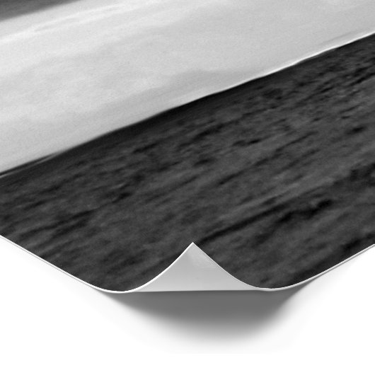 Schwarzer und Weißer Ozean Poster (Ecke)