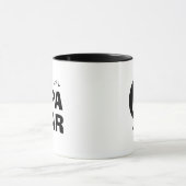 Schwarzer und weißer Papayebär Vater Minimalistisc Tasse (Zentrum)