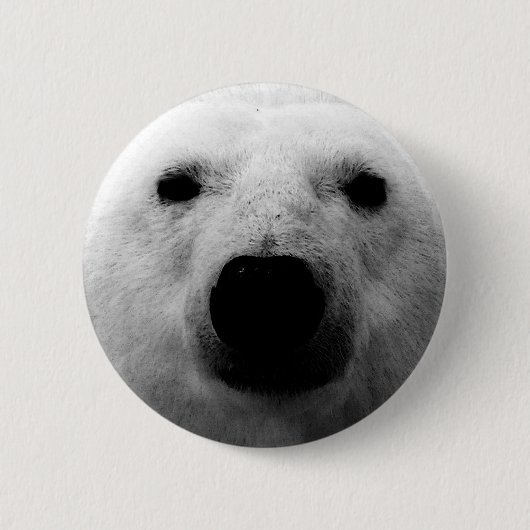 Schwarzer und weißer Polar Button (Vorderseite)
