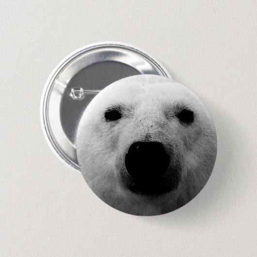 Schwarzer und weißer Polar Button (Vorne & Hinten)