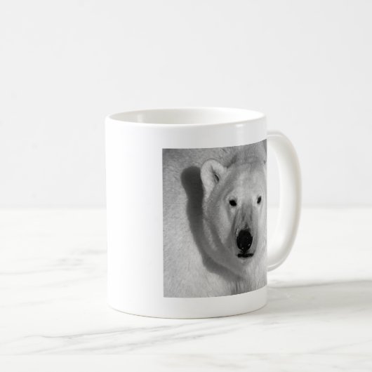 Schwarzer und weißer Polar Kaffeetasse (VorderseiteRechts)