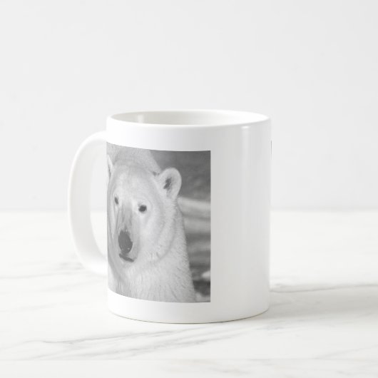 Schwarzer und weißer Polar Kaffeetasse (Vorderseite Links)