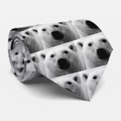 Schwarzer und weißer Polar Krawatte (Gerollt)