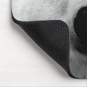 Schwarzer und weißer Polar Mousepad (Ecke)
