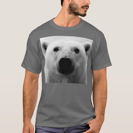Schwarzer und weißer Polar T-Shirt (Vorderseite)