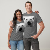Schwarzer und weißer Polar T-Shirt (Unisex)
