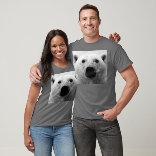 Schwarzer und weißer Polar T-Shirt (Unisex)