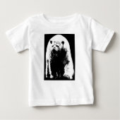 Schwarzer und weißer Pop Art Polar Bär Baby T-shirt (Vorderseite)