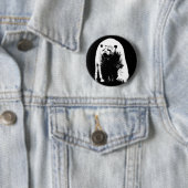 Schwarzer und weißer Pop Art Polar Bär Button (Beispiel)