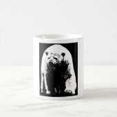 Schwarzer und weißer Pop Art Polar Bär Kaffeetasse (Mittel)