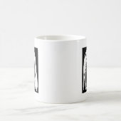Schwarzer und weißer Pop Art Polar Bär Kaffeetasse (Mittel)