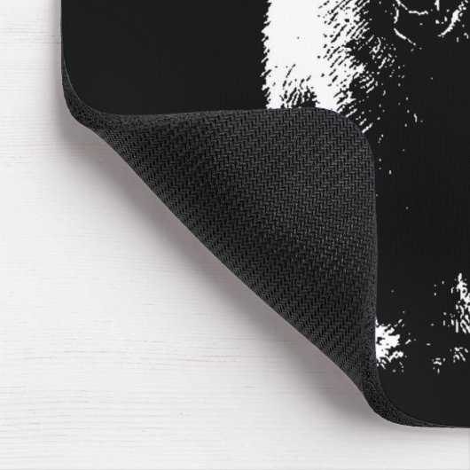 Schwarzer und weißer Pop Art Polar Bär Mousepad (Ecke)