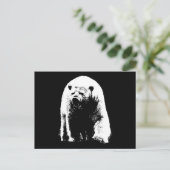 Schwarzer und weißer Pop Art Polar Bär Postkarte (Stehend Vorderseite)