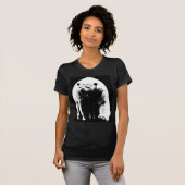 Schwarzer und weißer Pop Art Polar Bär T-Shirt (Vorne ganz)