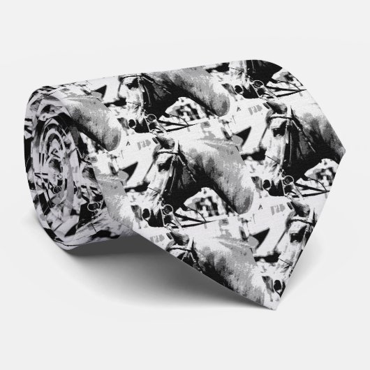 Schwarzer und weißer Pop Krawatte (Gerollt)